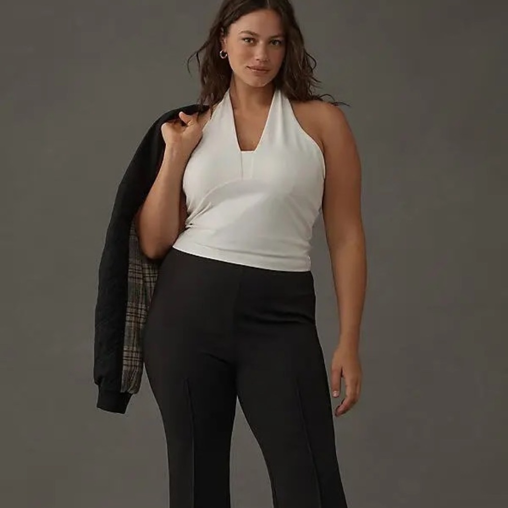Maeve The Margot Kick-Flare Cropped Pants Black Sz M - Picture 6 of 14